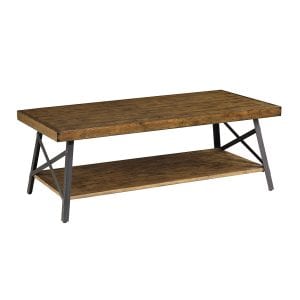 Emerald Home Chandler Rustic Wood And Steel Coffee Table