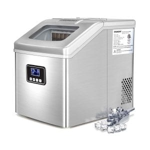 EUHOMY Portable Compact Countertop Ice Maker Machine With Ice Scoop And Basket