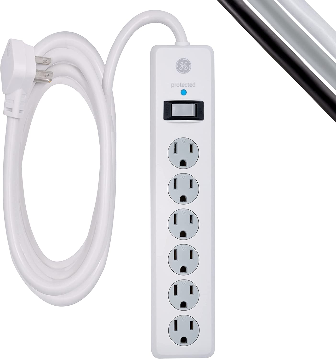 GE Extra-Long Power Strip Surge Protector