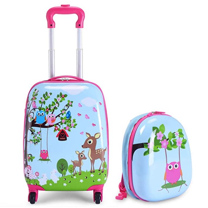 Goplus Waterproof Spinner Luggage For Kids Set