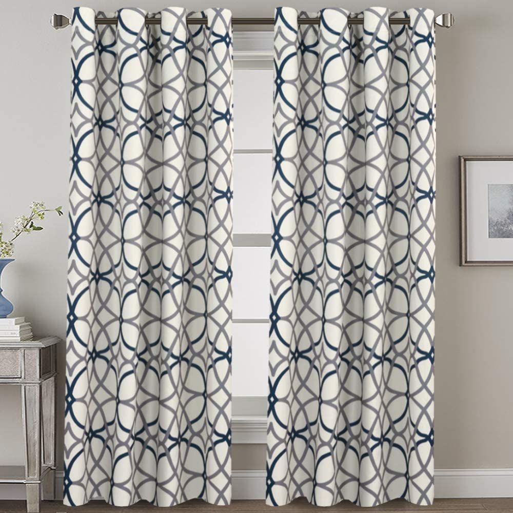 H.VERSAILTEX Thermal Insulated Top Noise Reducing Blackout Curtains, 2-Panels