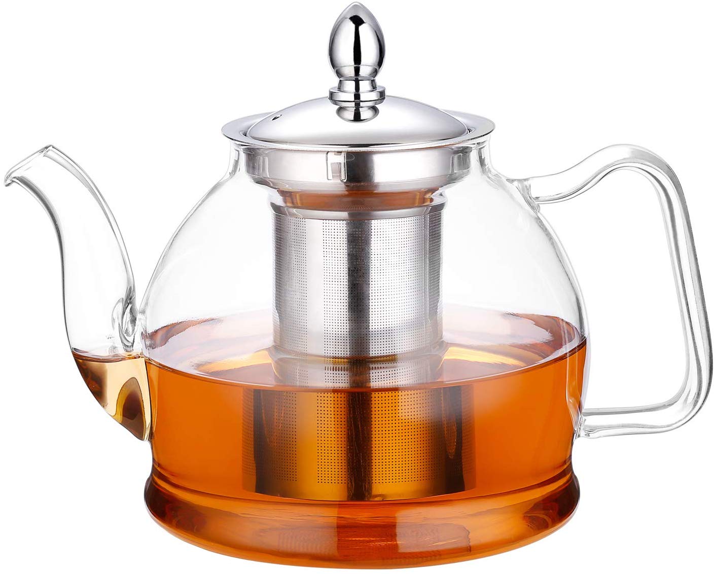 Hiware Borosilicate Glass Tea Pot Kettle, 1-Quart