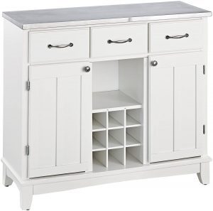 Home Styles Natural Wood Adjustable Buffet Cabinet
