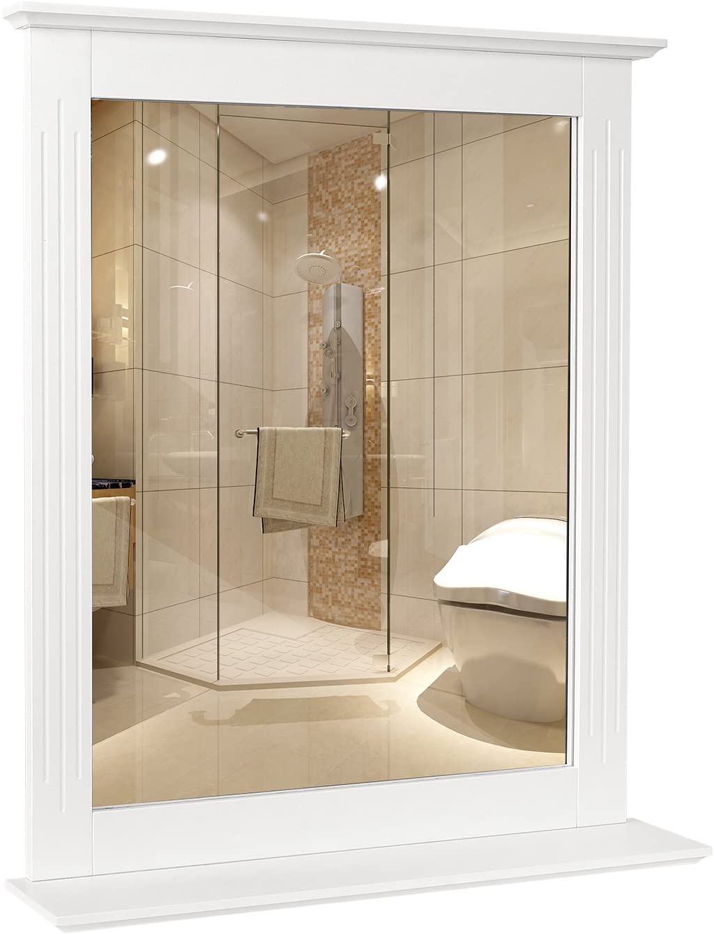 Homfa Multipurpose Framed Wall Vanity Bath Mirror