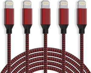 HOVAMP Lightning iPhone Charger Cords, 5-Pack