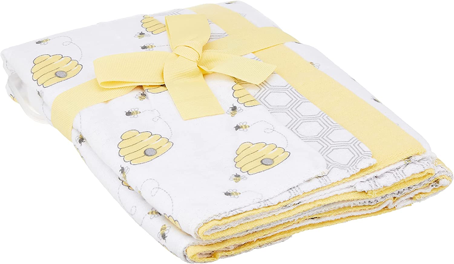 Hudson Baby Coordinating Multi-Layer Burp Cloths, 4-Pack