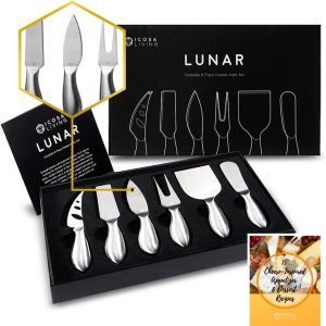 Icosa Living Lunar Complete Cheese Knife Set, 6-Piece