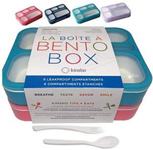 kinsho Anit-Spill Airtight Bento Box, Set of 2