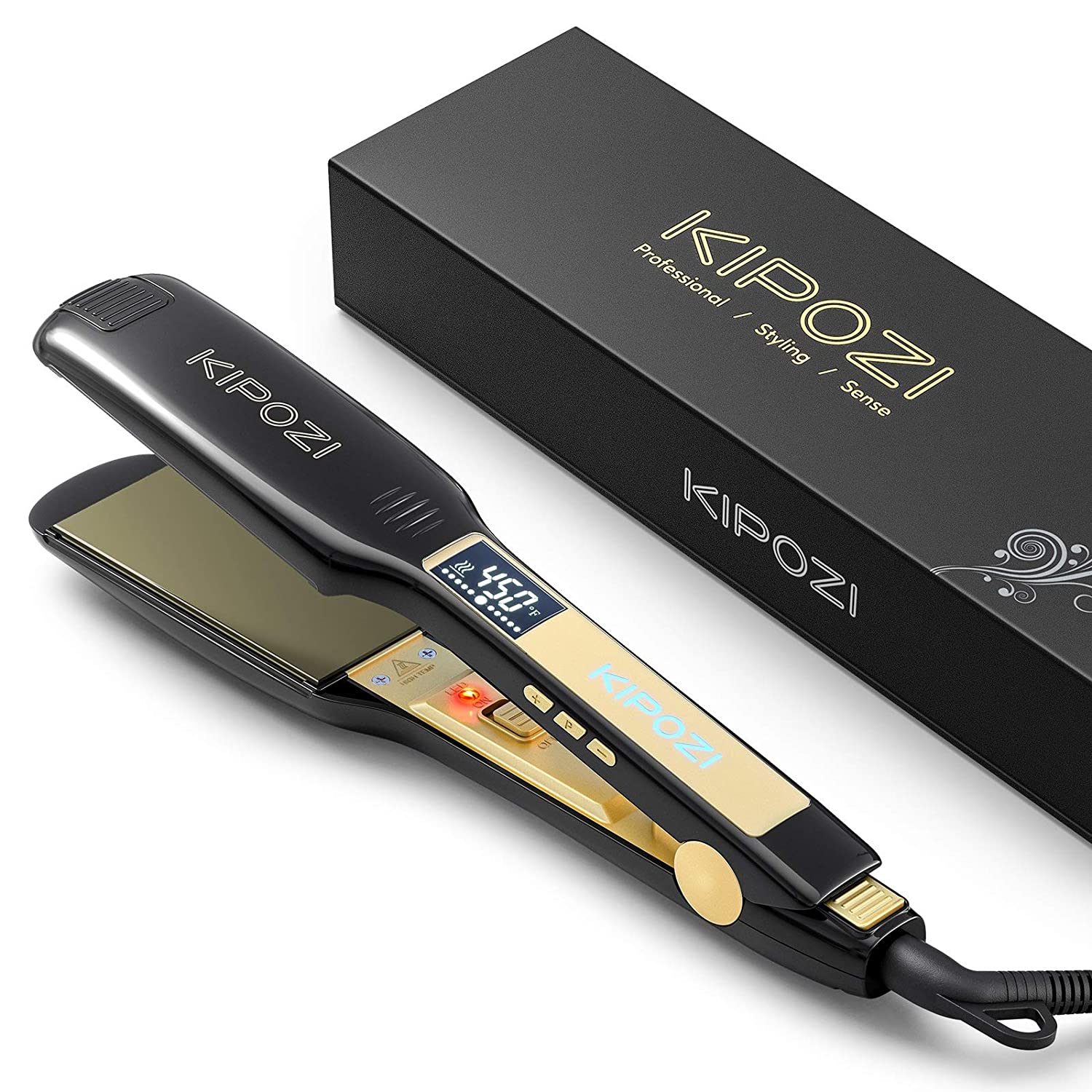 KIPOZI Professional Flat Iron Hair Straightener With Digital Display