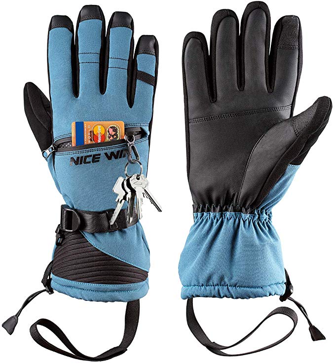 NICEWIN Windproof Touchscreen Warm Winter Ski Gloves