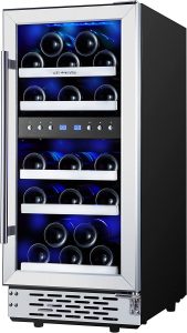PHIESTINA Stainless Steel Wine Cooler Refrigerator