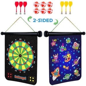 Power Your Fun Magnetic Roll Up Dartboard For Kids