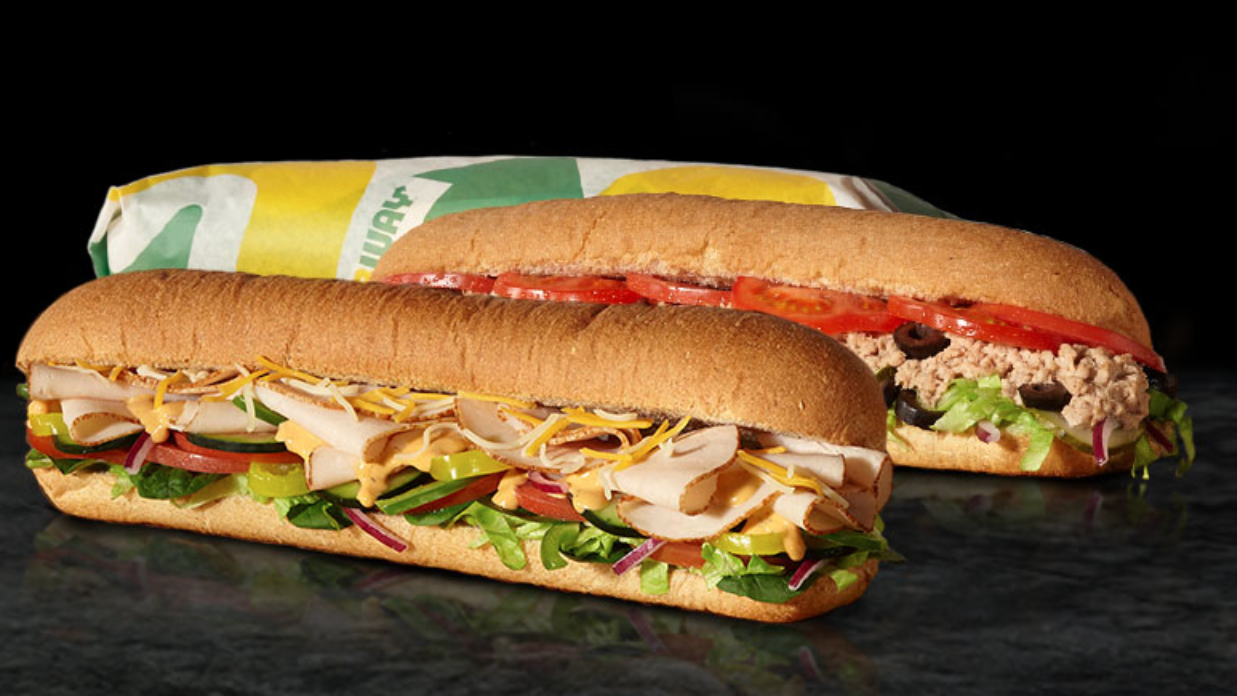Subway footlong sandwiches