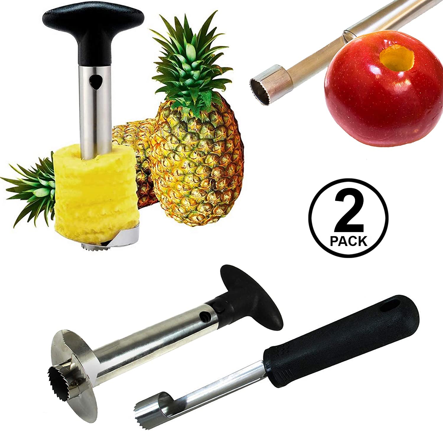 Tablesto 3-In-1 Pineapple & Apple Corer Tool