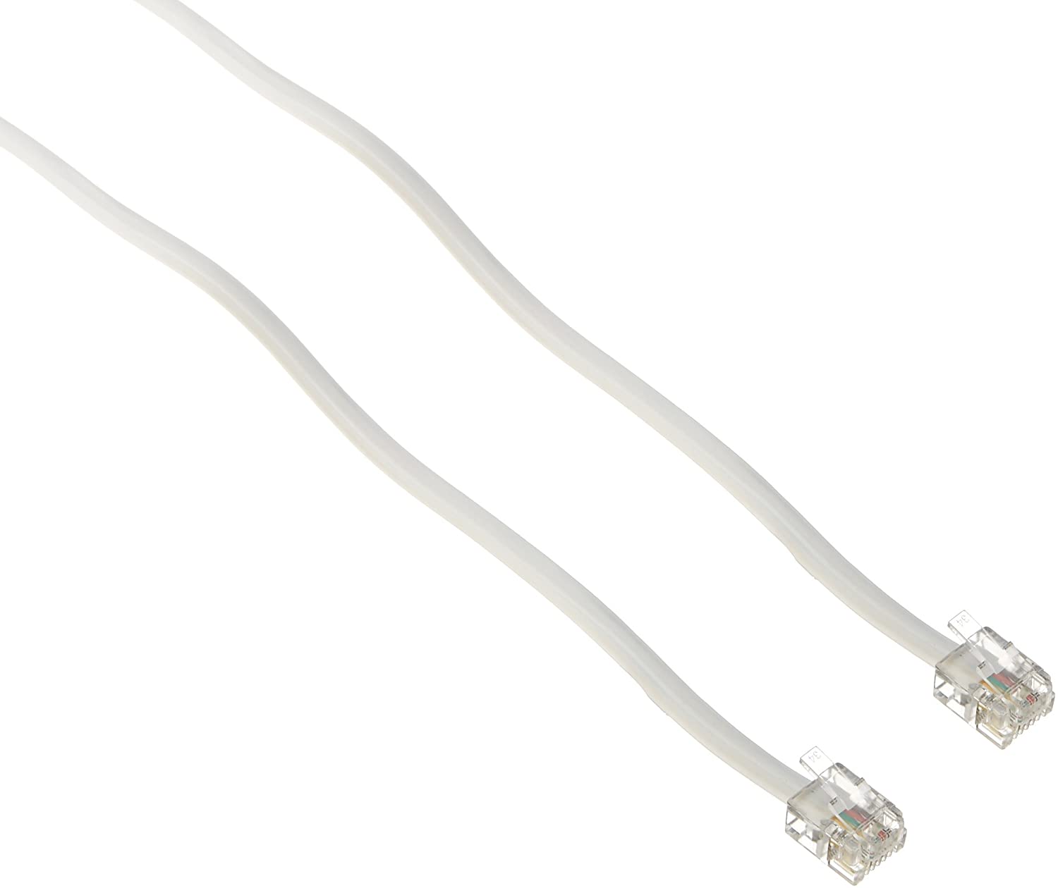100' Feet Modular Phone/Telephone Wire Line Cord/Cable RJ11 6P4C WHITE 100 Foot 