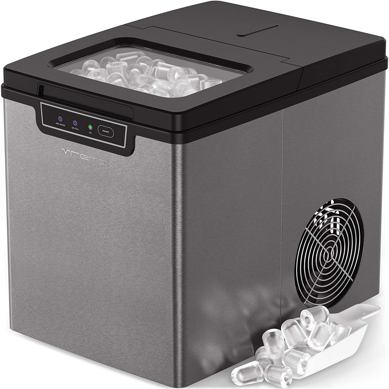 Vremi Portable Countertop Ice Maker With Ice Scoop And Basket