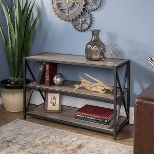 Walker Edison Rustic Bookcase For Home Office