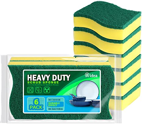 AIDEA Bacteria Free Cleaning Sponges, 6-Pack