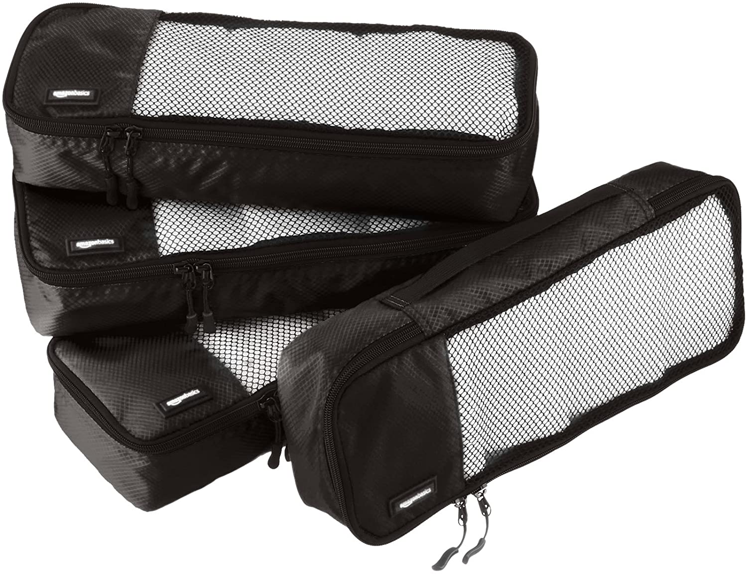 AmazonBasics Double Zipper Luggage Organizer Bags, 4-Piece