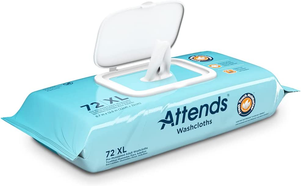 Attends pH-Balanced Paraben-Free Wet Wipes For Adults, 12-Pack