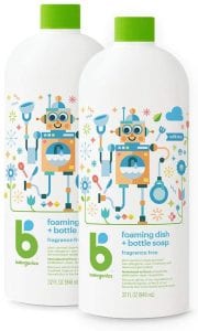 Babyganics Unscented Dish & Bottle Soap, 2-Pack