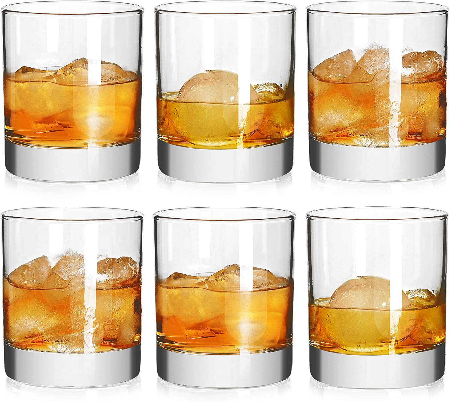 Bavel Rock Style Transparent Whiskey Glasses, Set Of 6