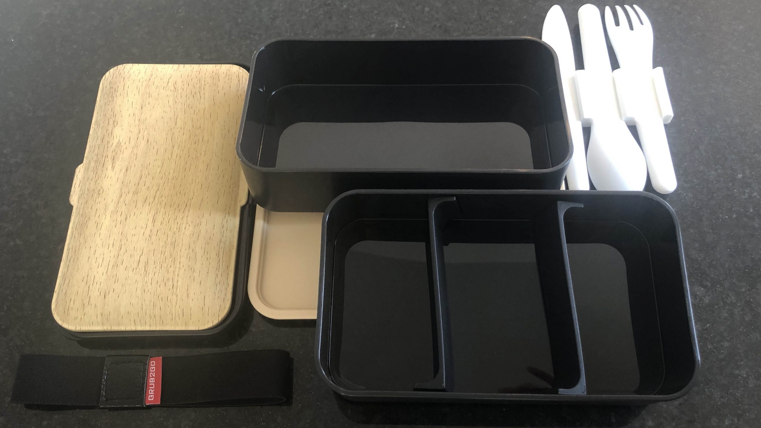2 x Bentgo Classic All inOne Stackable Bento Lunch Box Container SLATE -  SEALED
