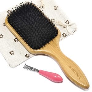 BESTOOL Bamboo Dual-Bristle Paddle Hair Brush