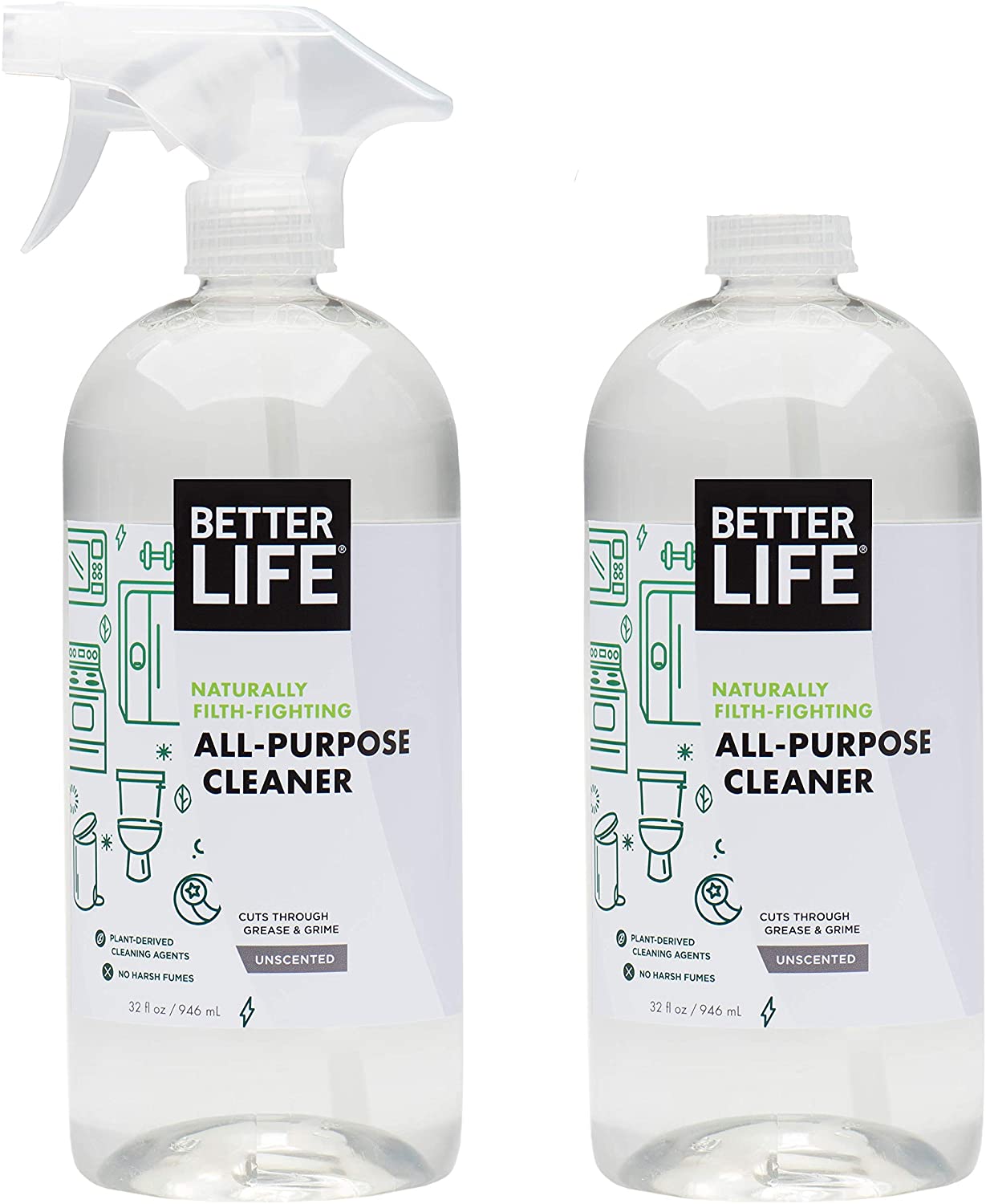 Better Life Unscented All Natural Household Cleaner, 32-Oz