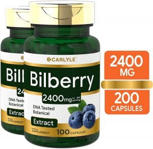Carlyle Non-GMO & Gluten Free Bilberry Fruit Extract, 200-Count
