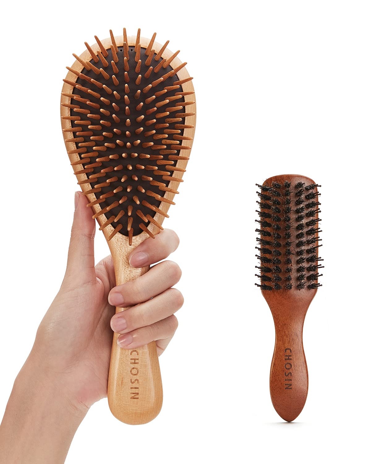 CHOSIN Eco-Friendly Beech Paddle Hair Brush