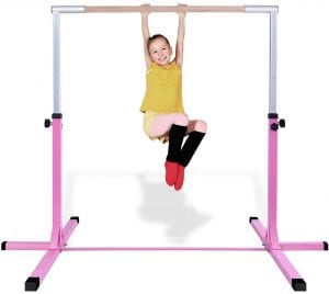 Costzon Adjustable Horizontal Gymnastics Kip Bar