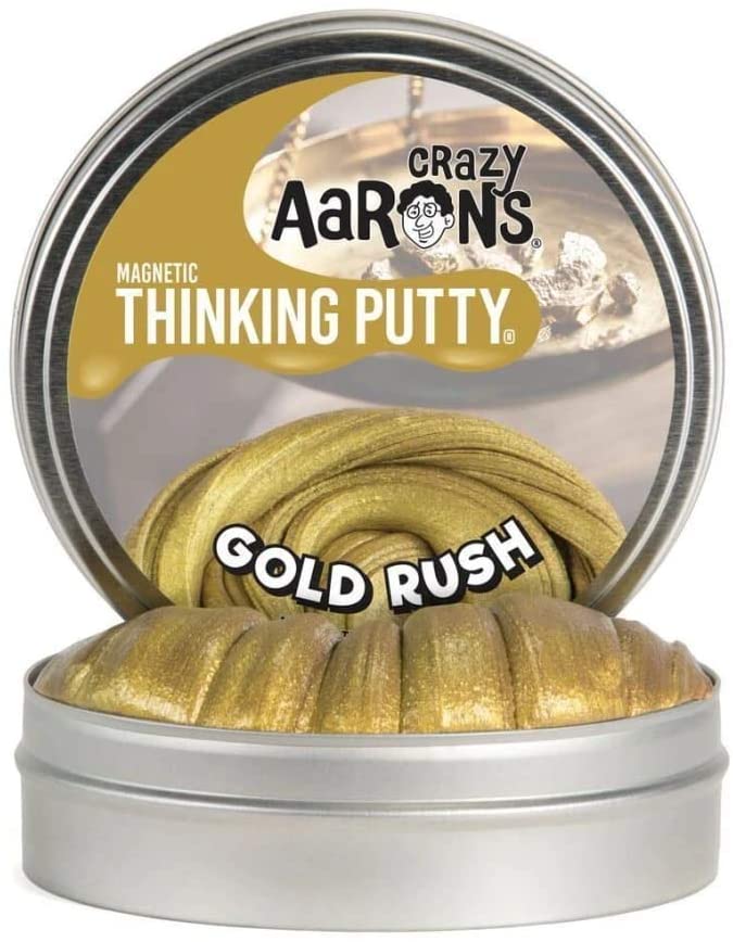Crazy Aaron’s Magnetic Gold Rush Thinking Putty, 3.2-Ounce