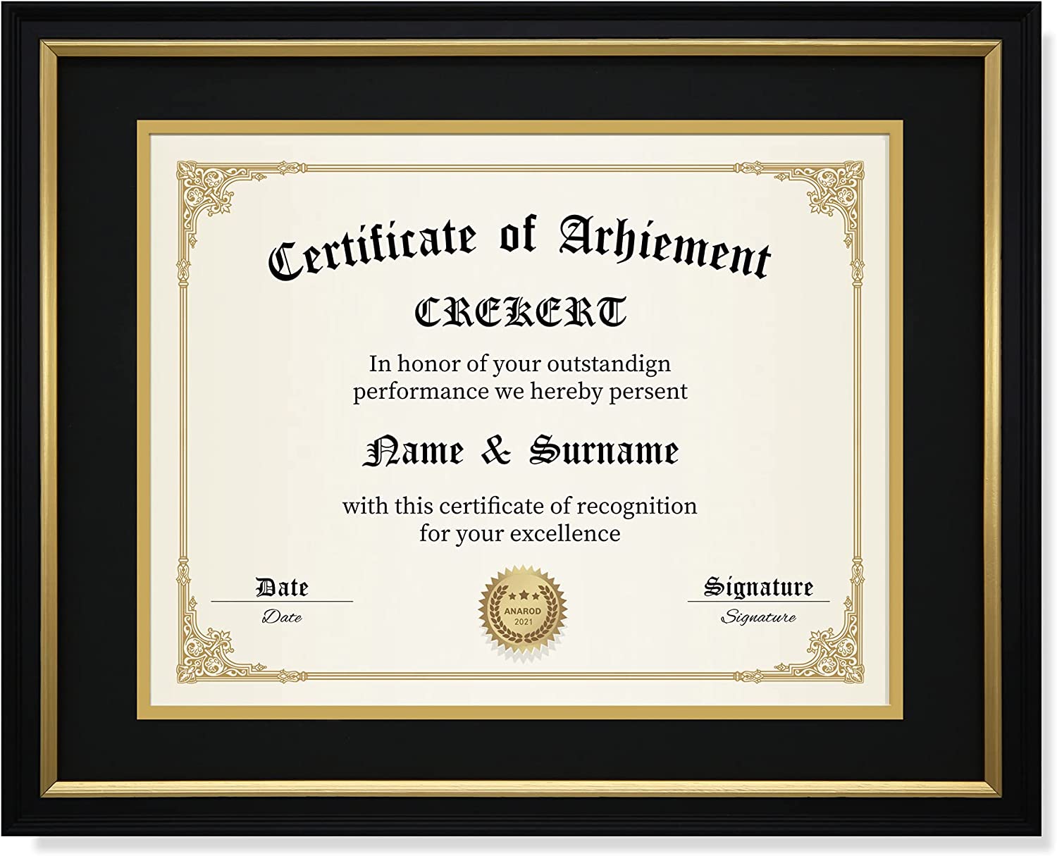 CREKERT Easy Mount Professional Diploma Frame
