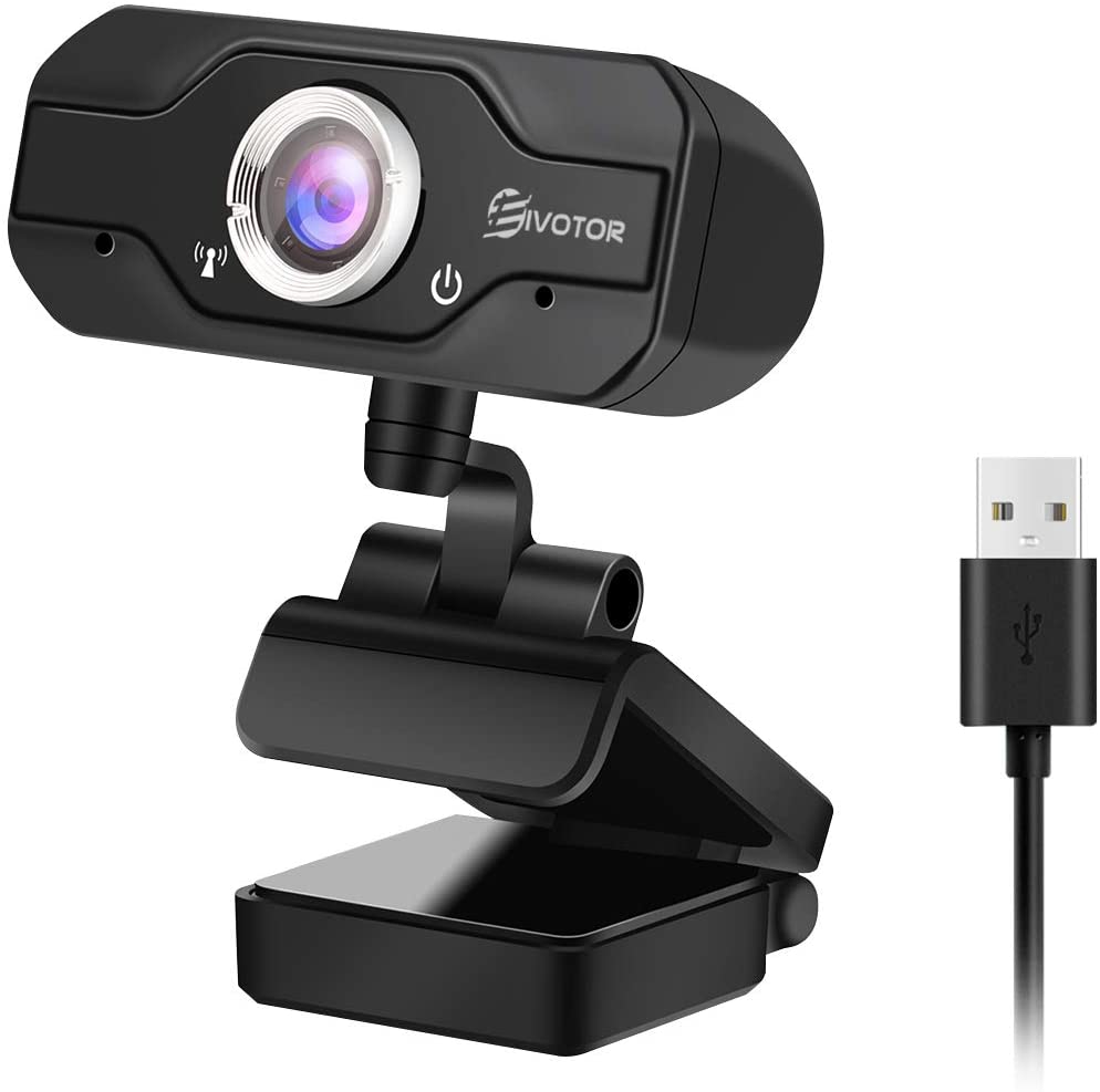 EIVOTOR PC Webcam With Rotatable Design, 720p
