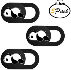 FanNicoo Panda Adhesive Webcam Privacy Covers, 3-Pack