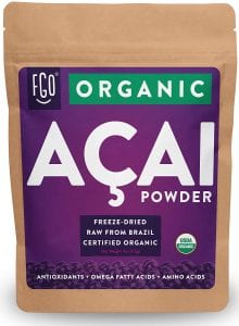 FGO Organic Freeze-Dried Superfood Acai Powder, 4-Ounce