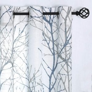 Fmfunctex Semi-Sheer Textured Grommet Top Curtains