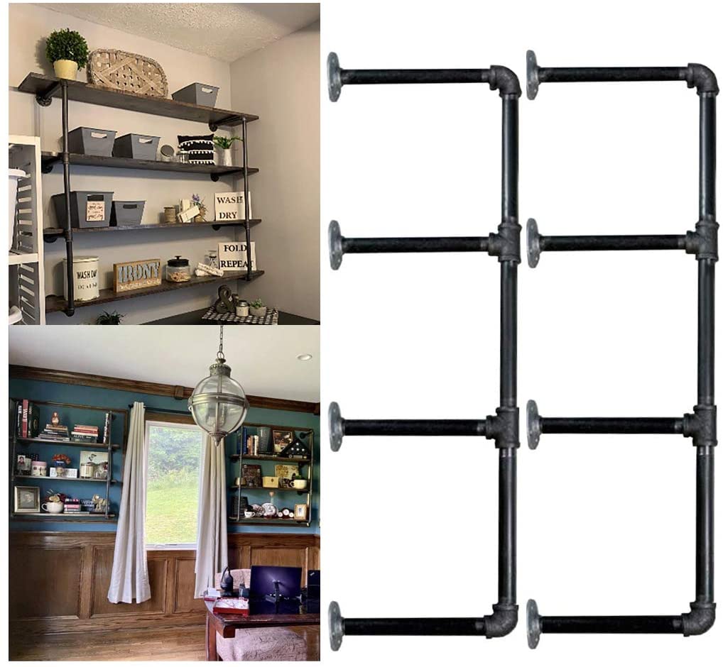 FOF Industrial Iron Pipe Shelving For Home