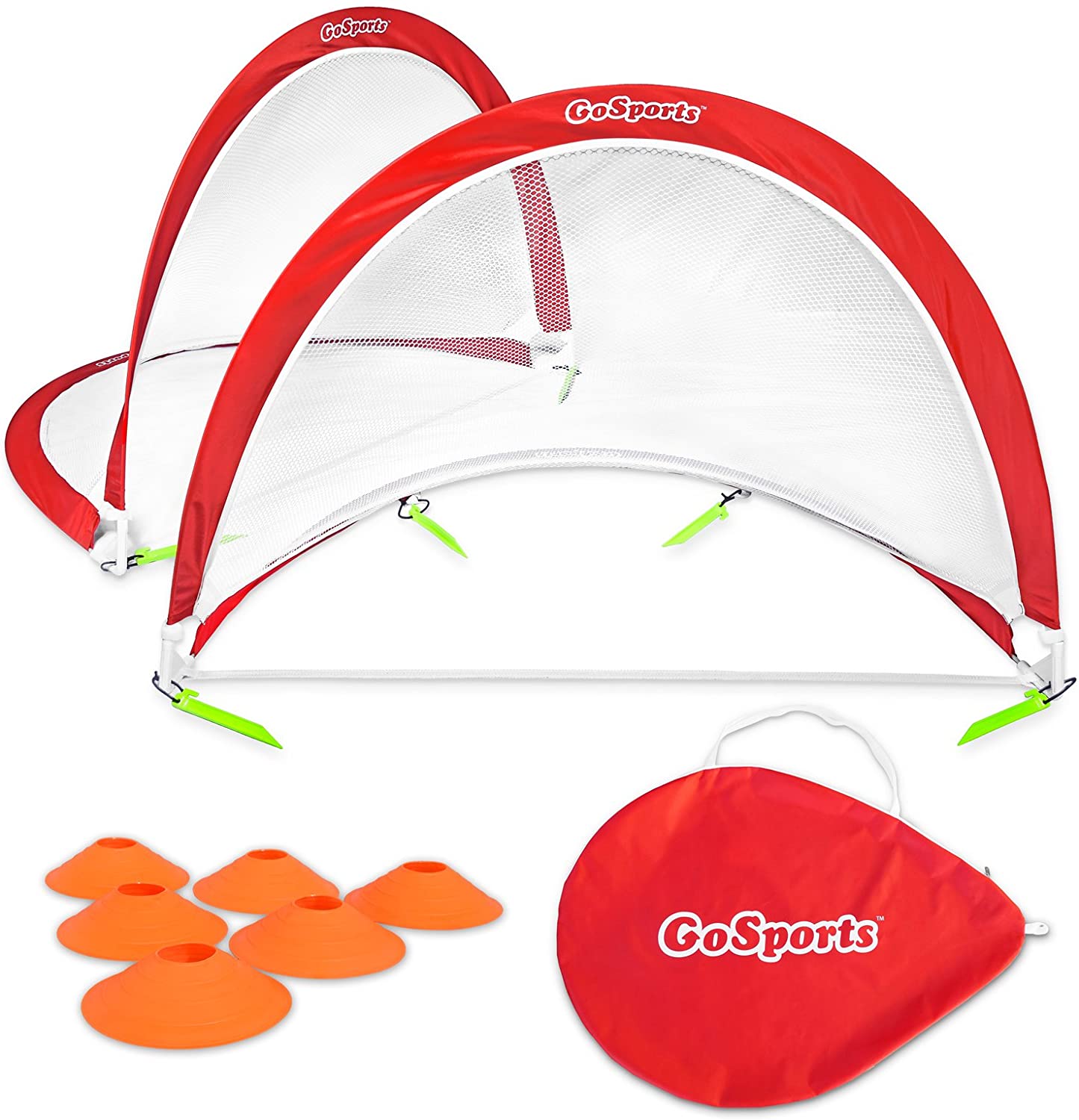 GoSports Collapsible Compact Soccer Goals, 2-Pack