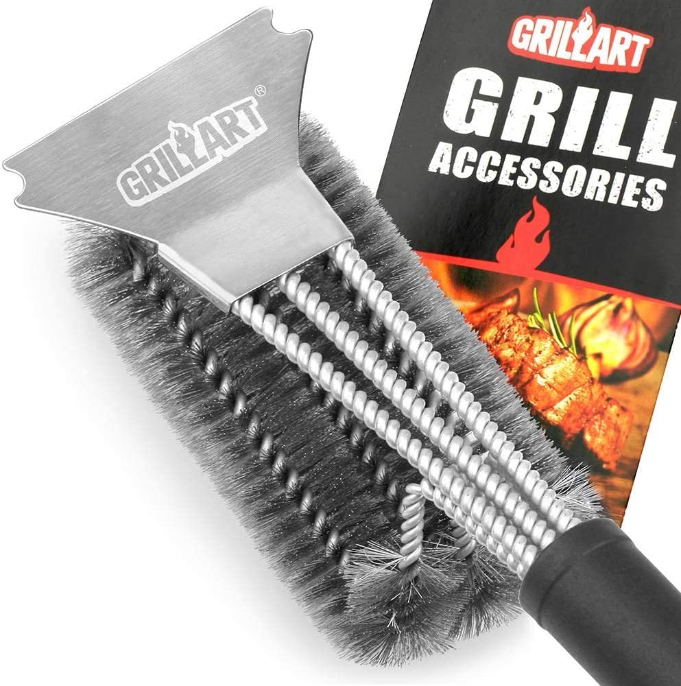 GRILLART Ultra Fast Non-Slip Grill Cleaner Brush