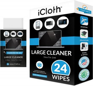 iCloth Sensitive Home Office Screen Cleaning Wipes, 24-Count