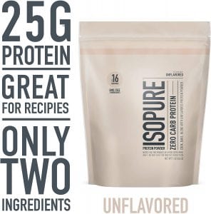 Isopure Zero Carb Keto Whey Protein Isolate, Unflavored