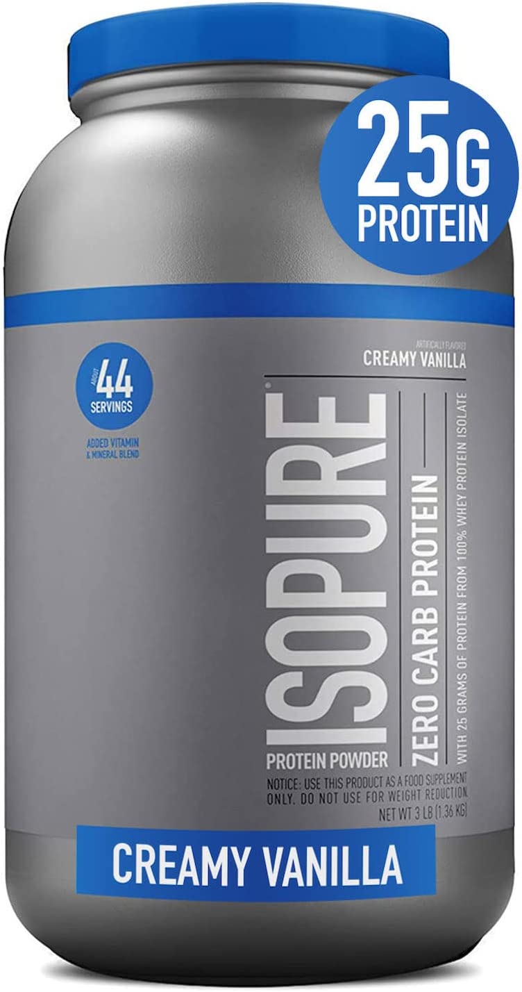 Isopure Lactose-Free Whey Protein Isolate Powder, Creamy Vanilla