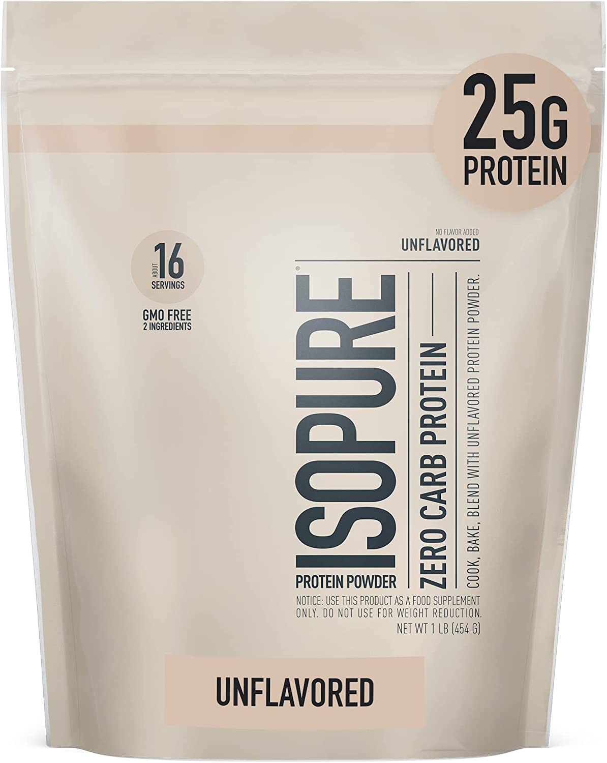 Isopure GMO-Free Whey Protein Isolate Powder, Unflavored
