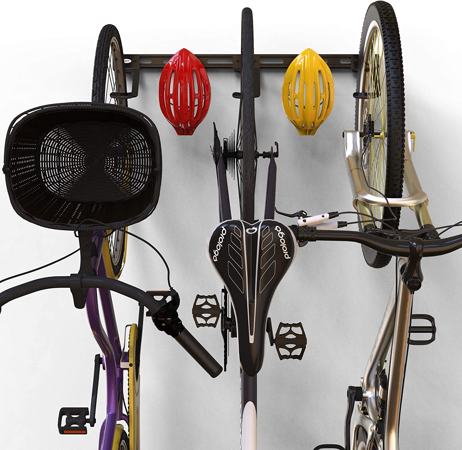 Koova Indestructible Space Saving Bike Storage, 3-Bike
