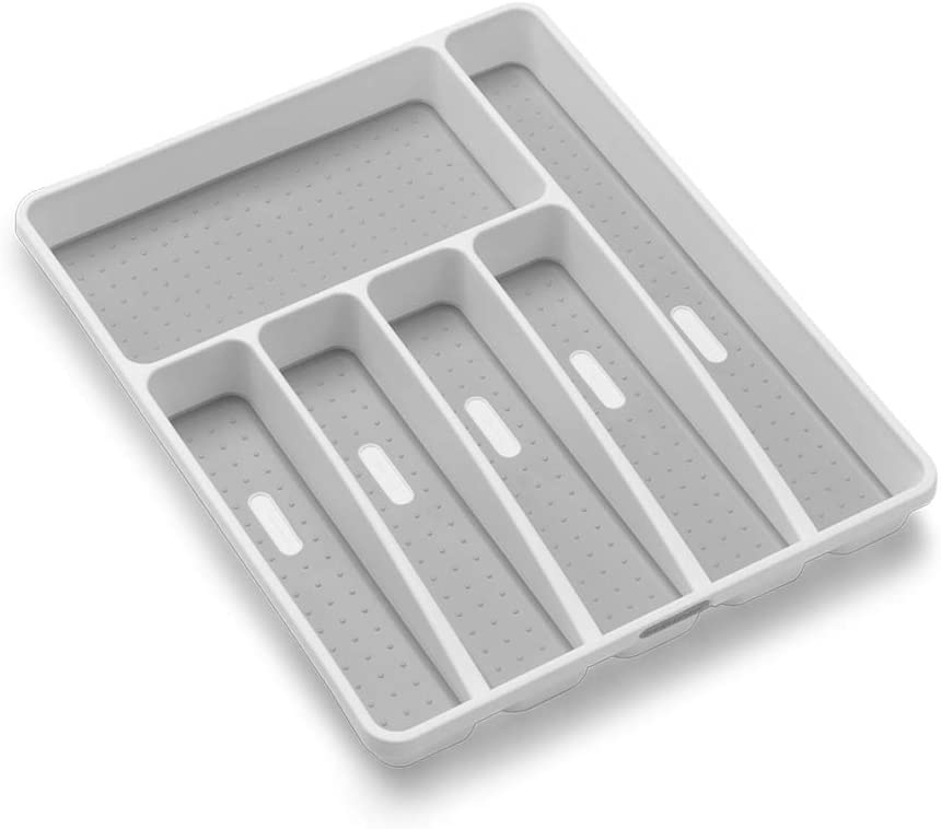 madesmart Soft-Grip Rounded Corners Flatware Tray