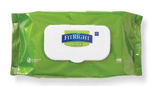 Medline FitRight Hypoallergenic Wet Wipes For Adults, 576-Count