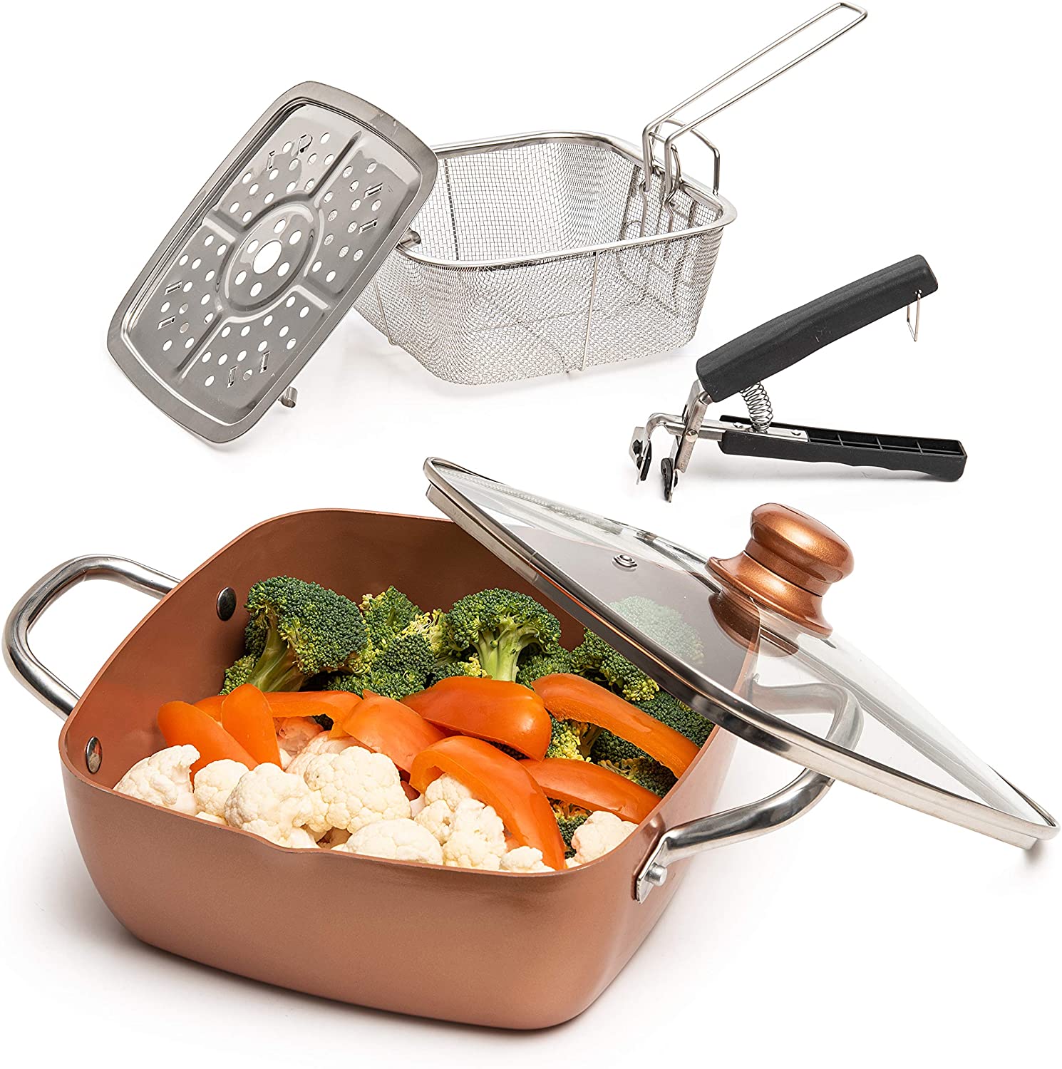 Moss & Stone Easy Clean Copper Pan, 9.5-Inch