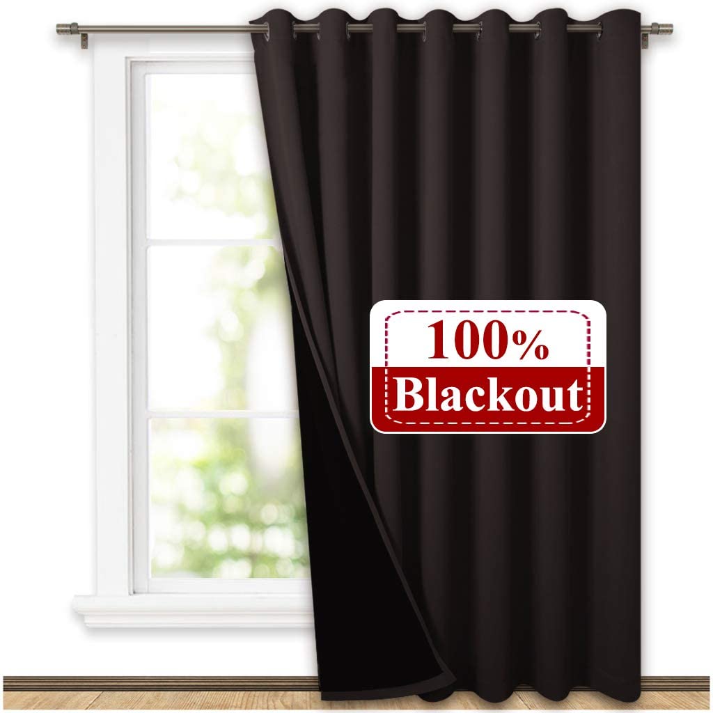 NICETOWN Grommet Top Patio Door Blackout Curtains